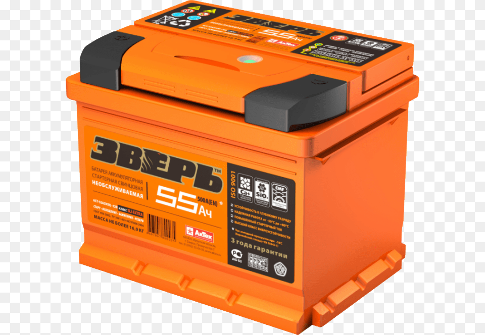 Automotive Battery Image Akkumulyator Zver 60 Amper, Box, Mailbox, Machine, Computer Hardware Free Png