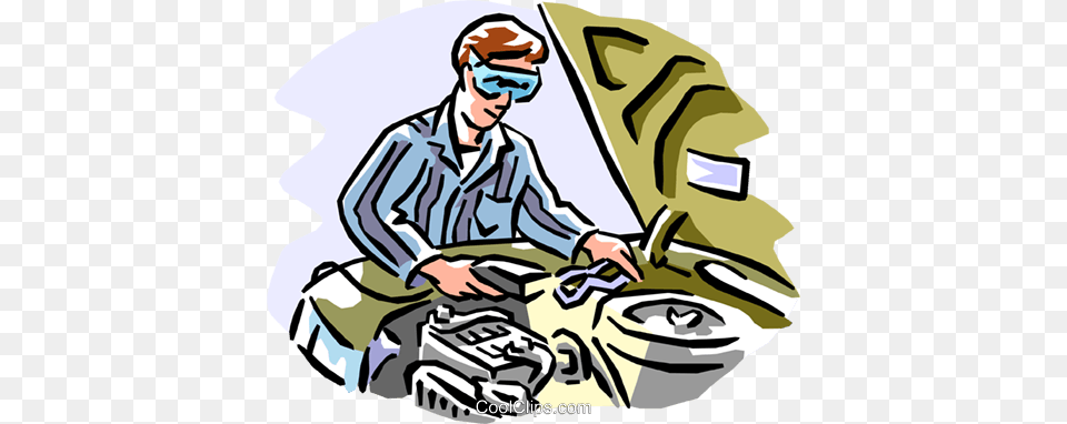 Automotive Mechanic Royalty Vector Clip Art Illustration, Adult, Male, Man, Person Png Image