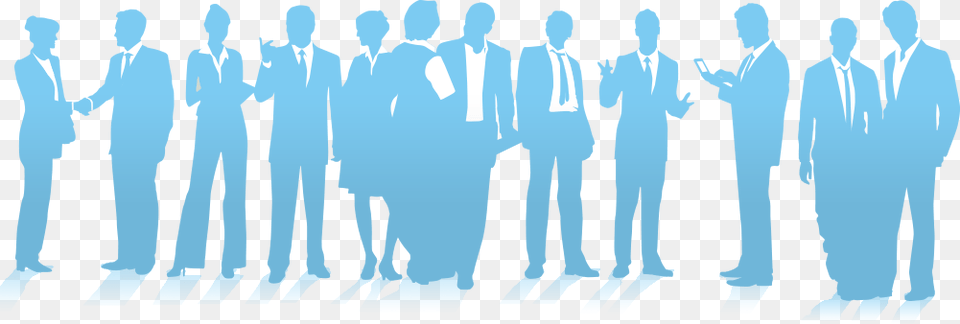 Autonomous And Responsible Teams Business People Leader Silhouettes Blue, Person, Adult, Male, Man Free Png