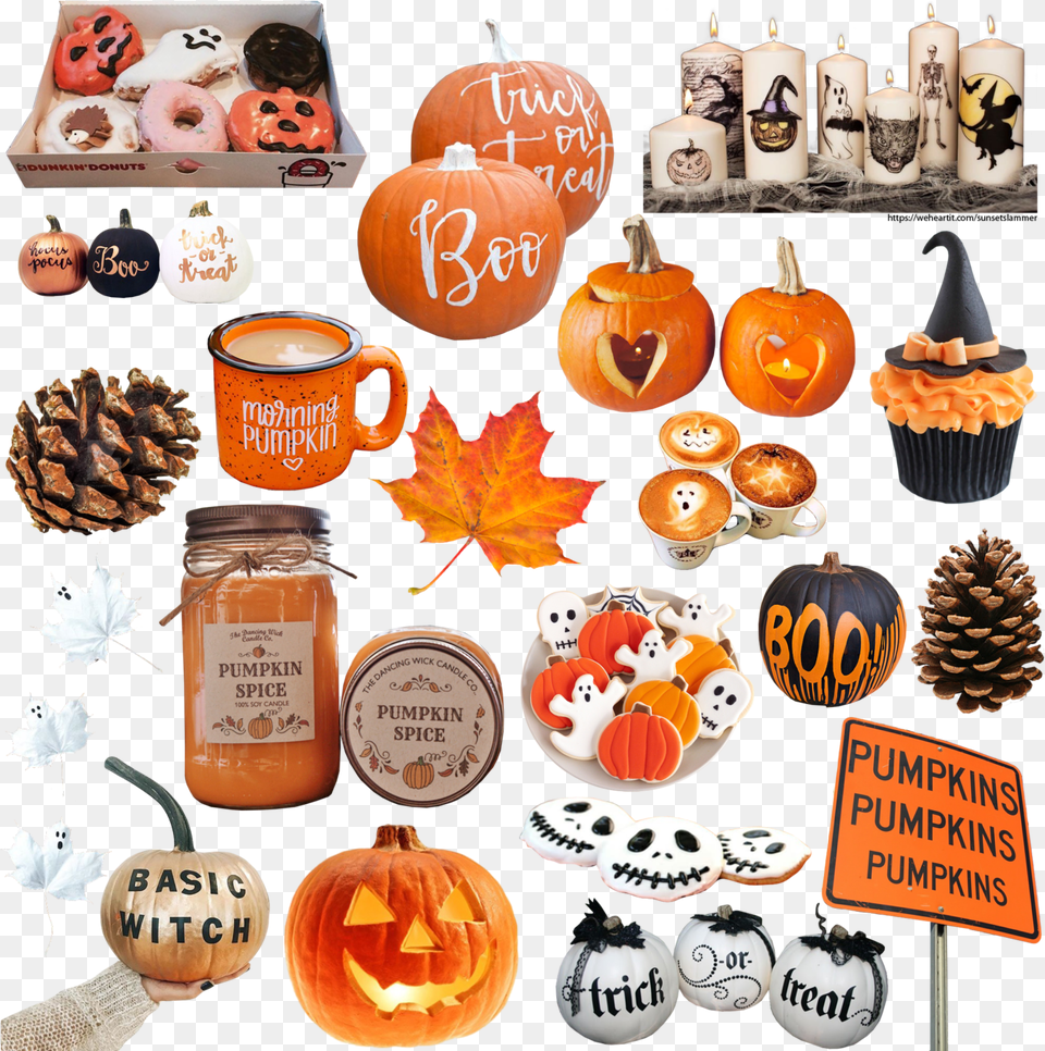 Autumn Aesthetic Overlays, Cup, Vegetable, Pumpkin, Produce Png