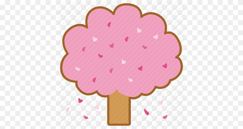 Autumn Blossom Cherry Fall Spring Tree Icon, Cream, Dessert, Food, Ice Cream Png