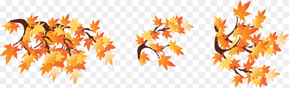 Autumn Branches With Leaves Clipart Image Fall Leaves Clip Art Border, Leaf, Plant, Tree, Maple Free Png