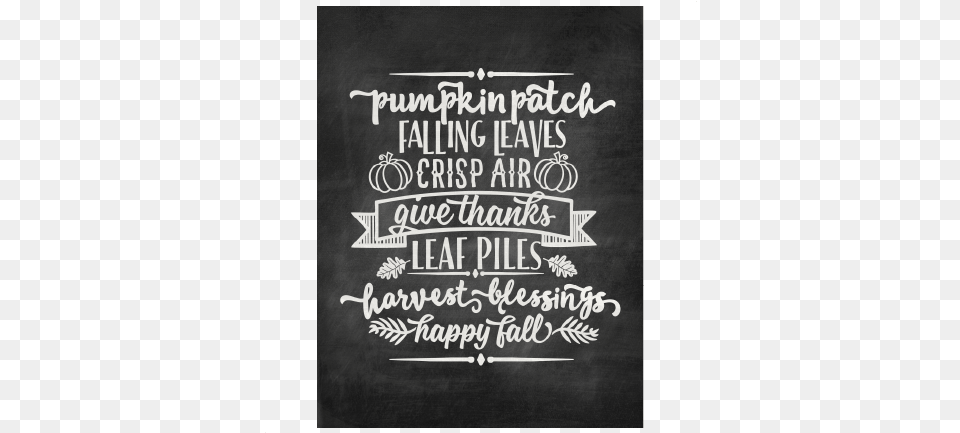 Autumn Chalkboard Word Art Svg Scrapbook Cut File Cute Calligraphy, Blackboard, Text Free Png Download