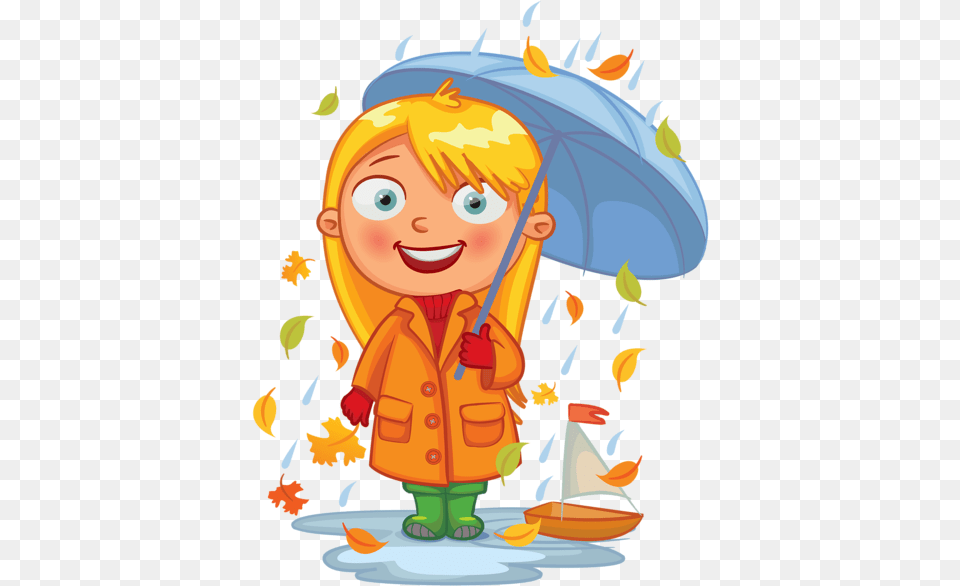 Autumn Children Cartoon Seasons For Kids, Clothing, Coat, Baby, Person Png Image