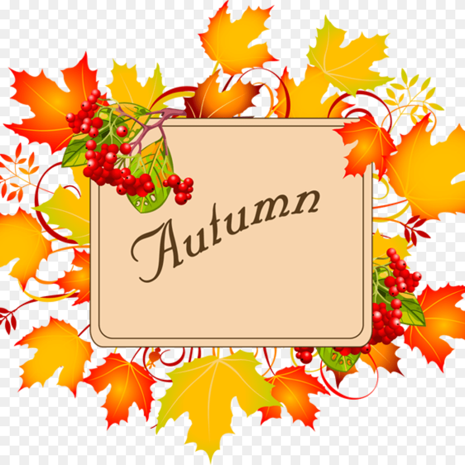 Autumn Clipart Borders Clipart Download, Leaf, Plant, Tree, Food Free Transparent Png