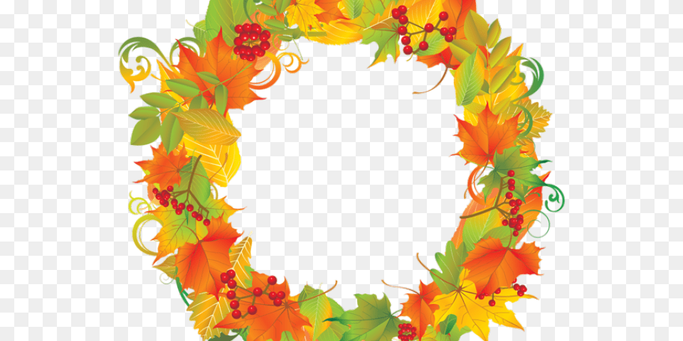 Autumn Clipart Pumpkin, Leaf, Plant, Wreath, Pattern Free Png Download