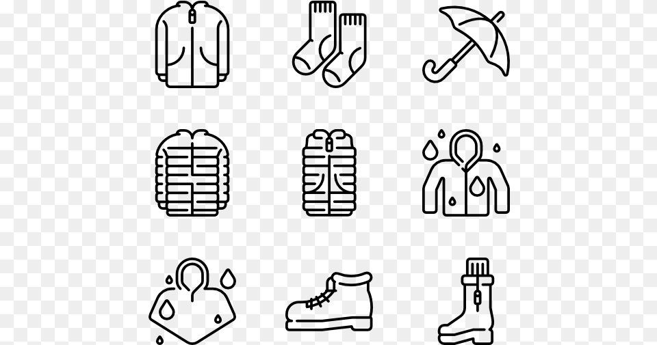 Autumn Clothes Smartwatch Icons, Gray Free Png