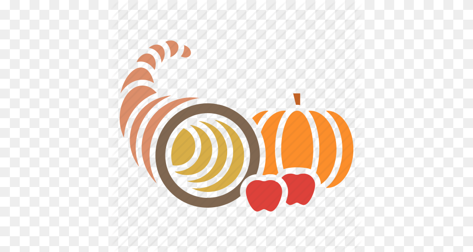 Autumn Cornucopia Food Fruits Harvest Plenty Thanksgiving Icon, Weapon Png Image