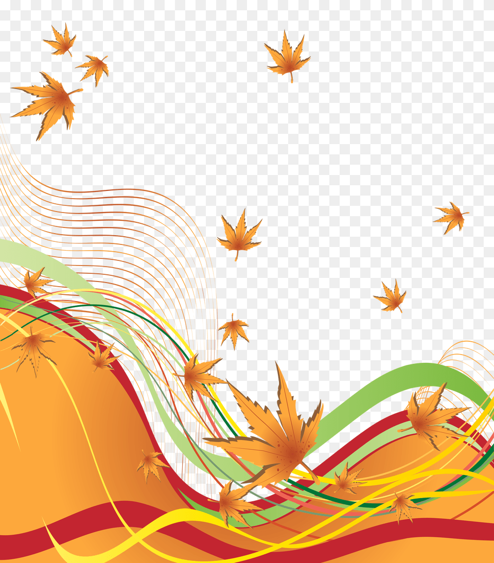 Autumn Decorative Border Clipart, Art, Graphics, Leaf, Plant Free Png