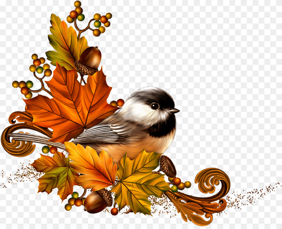 Autumn Elegance Spring Birds Leaf Clipart Bird Clipart Illustration, Plant, Animal, Art, Graphics Free Transparent Png