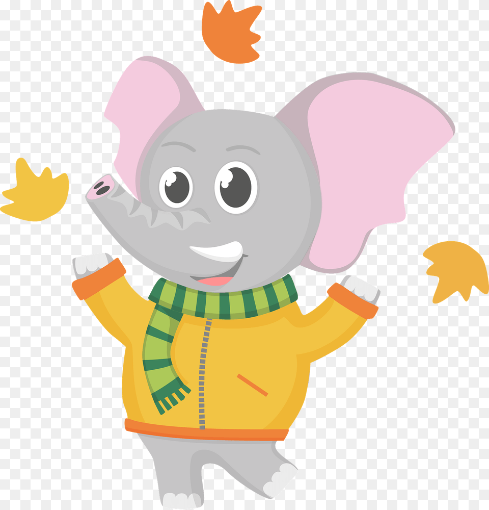 Autumn Elephant Clipart, Clothing, Coat, Face, Head Free Png