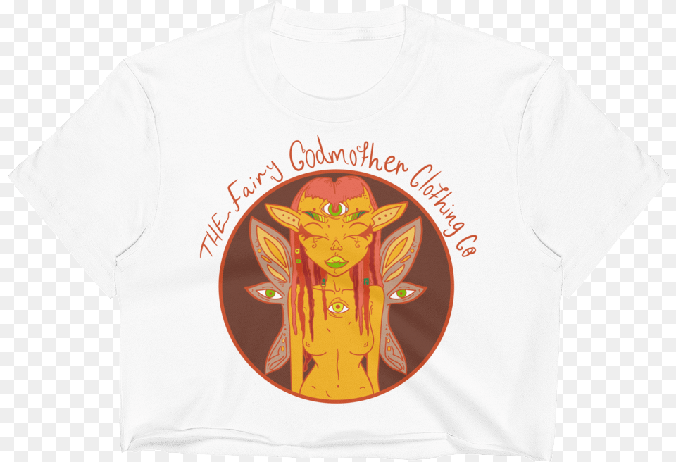 Autumn Fairy Godmother Crop Top Unhemmed Bottom Active Shirt, T-shirt, Clothing, Animal, Person Free Png Download