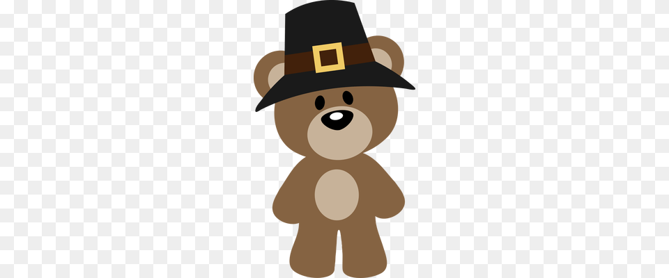 Autumn Fall Or Thanksgiving Pilgrim Teddy Bear Clip Art Clip, Clothing, Hat, Nature, Outdoors Free Png