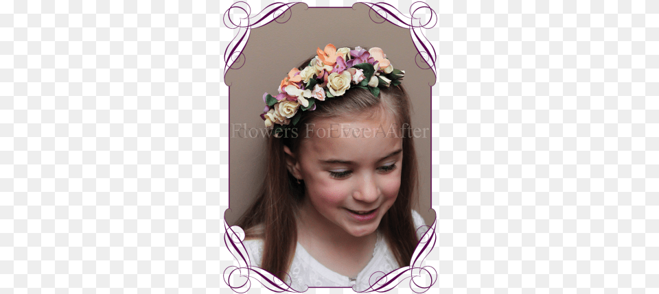 Autumn Fall Pastel Floral Headband Mauve Artificial Flowers Jars, Accessories, Person, Girl, Female Free Transparent Png