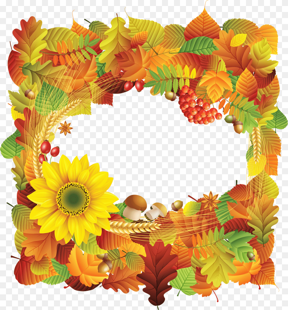 Autumn Frame, Art, Graphics, Modern Art, Floral Design Png