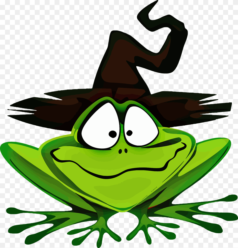 Autumn Halloween Witch, Amphibian, Animal, Frog, Green Free Png Download