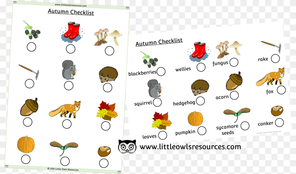 Autumn Items Checklist Printable Early Yearsey Eyfs Autumn Items, Leaf, Plant, Text, Head Free Png