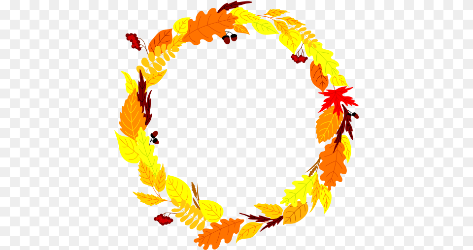 Autumn Leaf Frame Fall Leaves Circle Clip Art, Plant, Flower, Sunflower Free Png Download