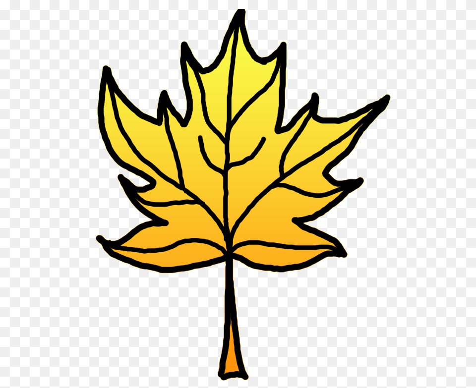 Autumn Leaf Outline, Maple Leaf, Plant, Person, Tree Png Image