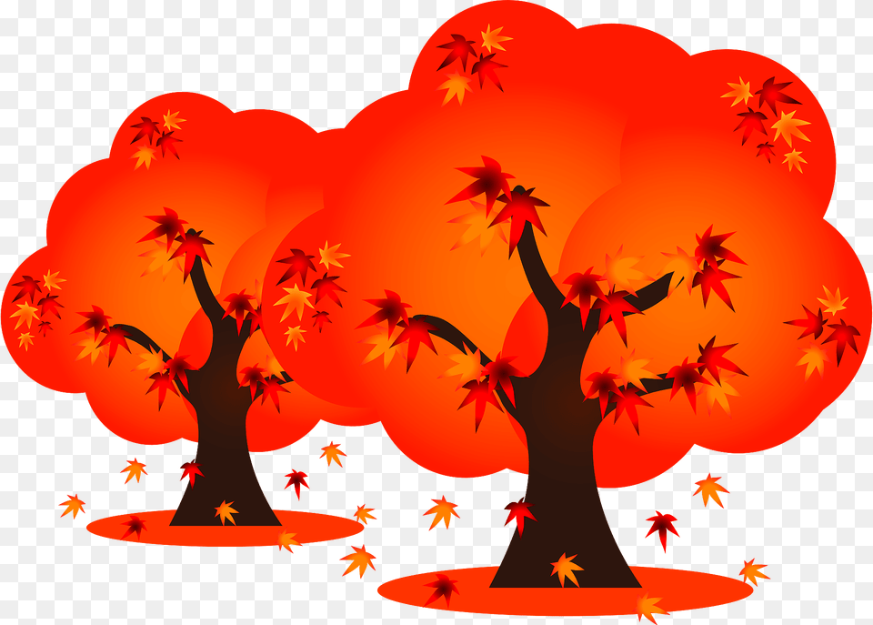 Autumn Leaves On Maple Trees Clipart, Plant, Tree, Leaf, Art Free Transparent Png