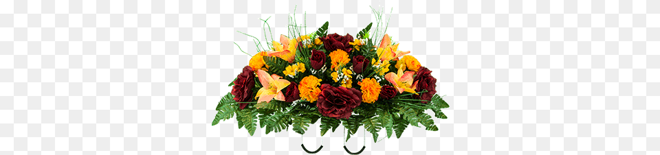 Autumn Mix Cemetery Flowers Fake Bouquet, Flower, Flower Arrangement, Flower Bouquet, Plant Free Png