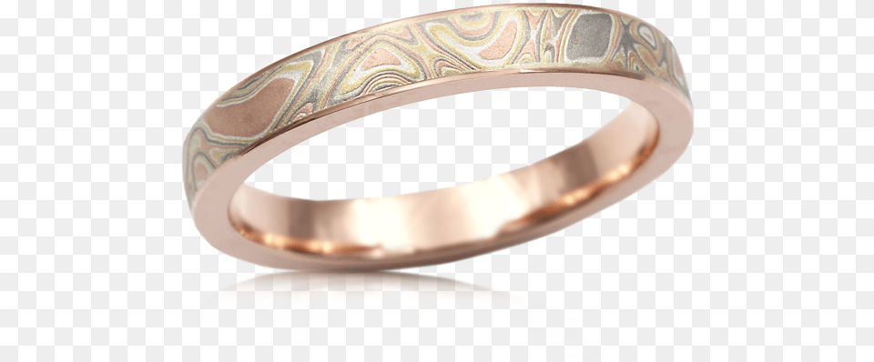 Autumn Mokume Gane Wedding Band In Rose Gold 4mm Engagement Ring, Accessories, Jewelry Png