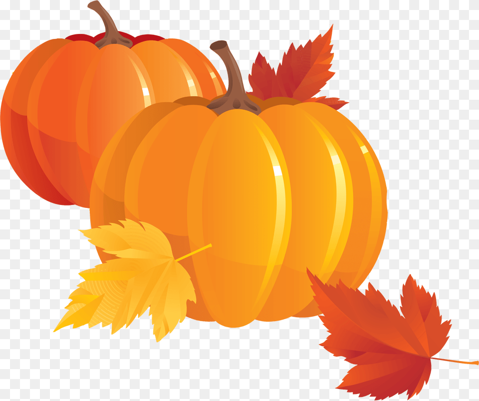 Autumn Pumpkin Transparent Cartoon Pumpkin Transparent Background, Food, Leaf, Plant, Produce Free Png Download