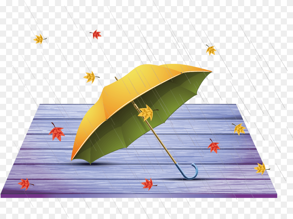 Autumn Rain Transparent Umbrella, Canopy, Leaf, Plant Png Image