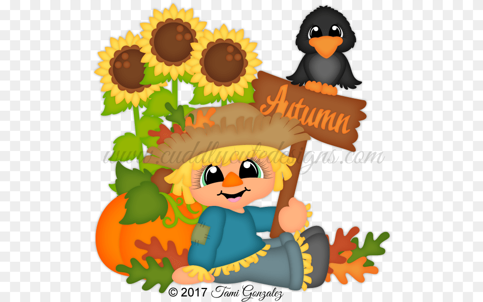 Autumn Scarecrow Clip Art, Flower, Plant, Sunflower, Animal Free Transparent Png