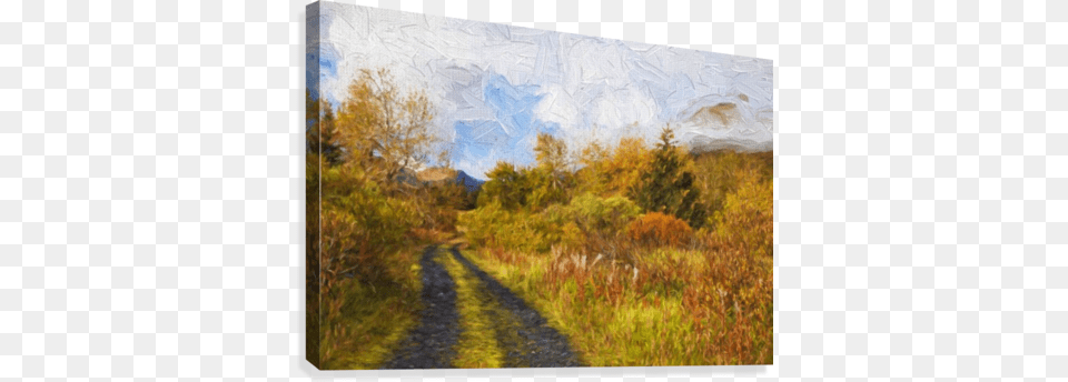 Autumn Scenic Oil Painting Along Chiniak Highway Autumn Scenic Oil Painting, Art, Path, Road, Outdoors Free Png