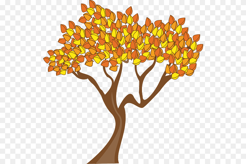 Autumn Season Tree Leaves Falling Leaves From Tree Clipart Gif, Art, Plant Free Transparent Png