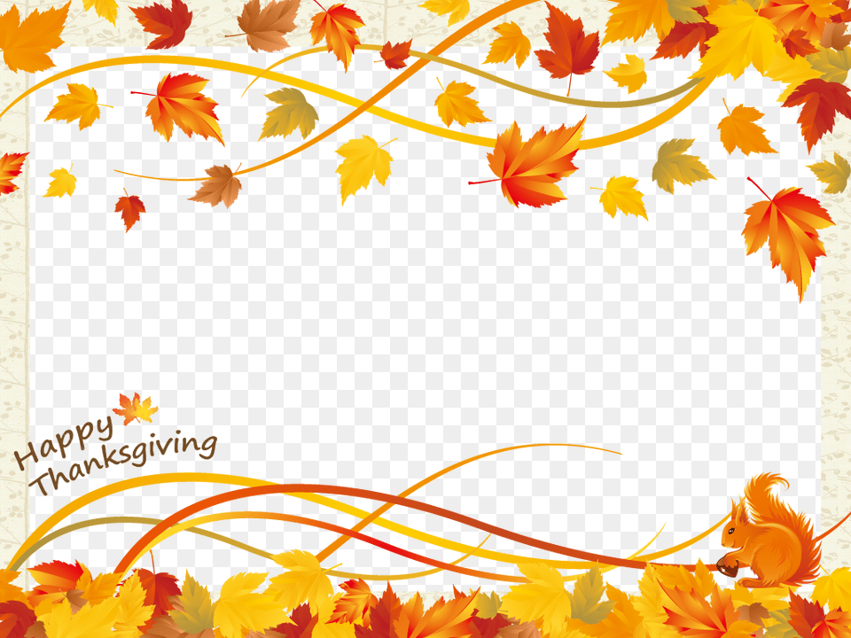 Autumn Thanksgiving Clip Art Border, Leaf, Plant, Tree, Maple Free Transparent Png