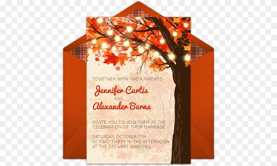 Autumn Themed Invitations, Advertisement, Leaf, Plant, Poster Free Png Download
