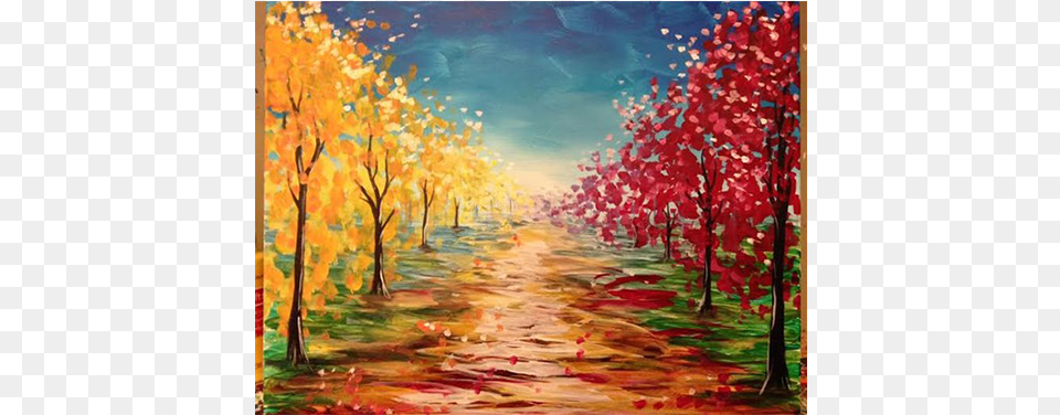 Autumn Walk, Art, Modern Art, Painting, Canvas Free Transparent Png