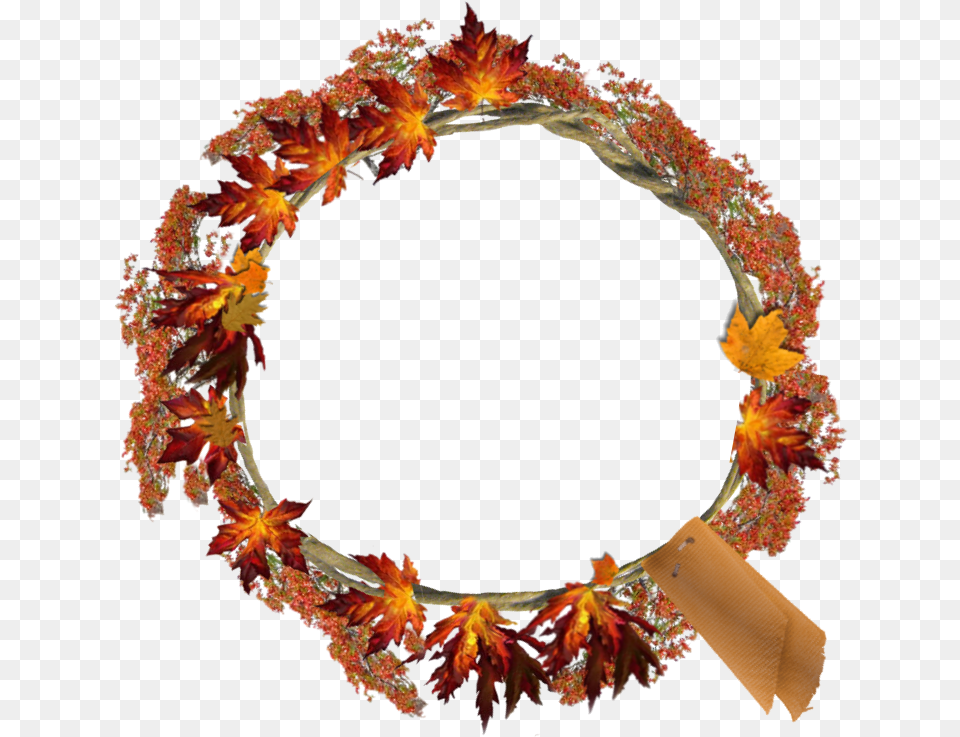 Autumn Wreath Frame Wreath, Accessories, Leaf, Plant, Ornament Png Image