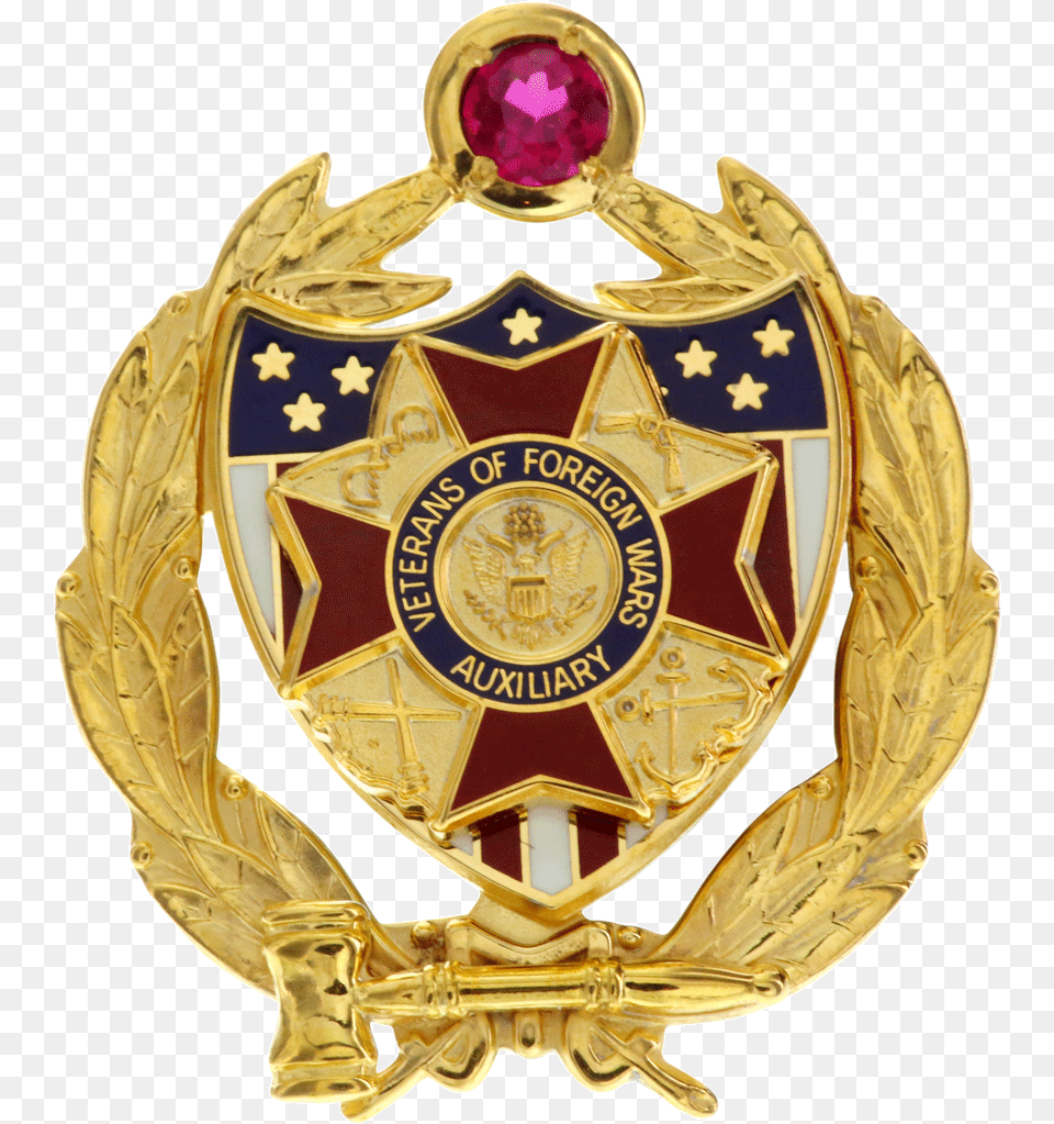 Auxiliary Past Dept Pres 10g Pin Solid, Badge, Logo, Symbol, Gold Free Png Download