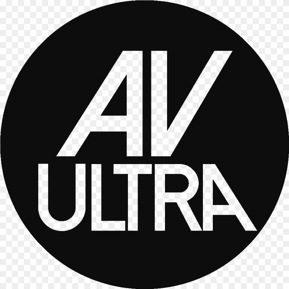 Av Ultra Black Circle, Logo, Text Png