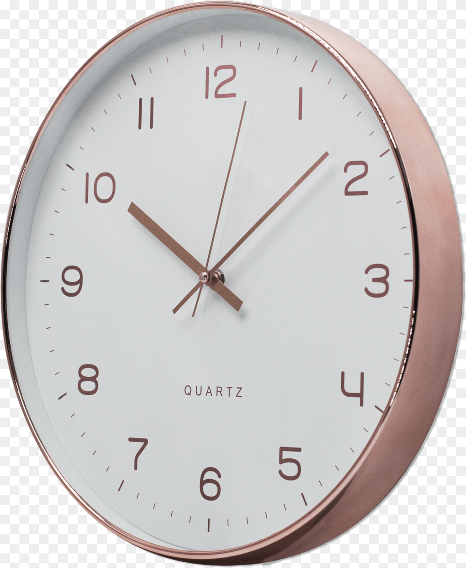 Ava Rose Gold 35cm Silent Wall Clock Solid, Analog Clock, Wall Clock Png Image