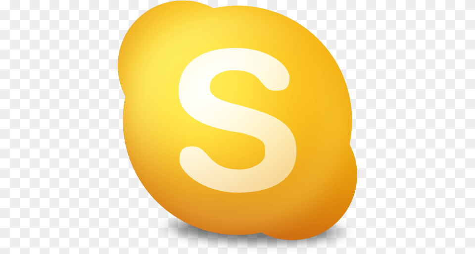 Available Contact Not Skype Icon Skype Logo In Yellow, Text, Astronomy, Moon, Nature Free Png Download