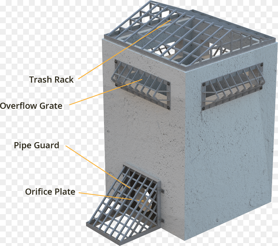 Available In Galvanized Steel Stainless Steel And Trash Rack Stormwater, Architecture, Building, House, Housing Png