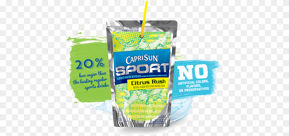 Available Nationwide For 2 Capri Sun Sport Citrus Rush Flavored Water Beverage, Advertisement, Poster, Chart, Plot Free Png