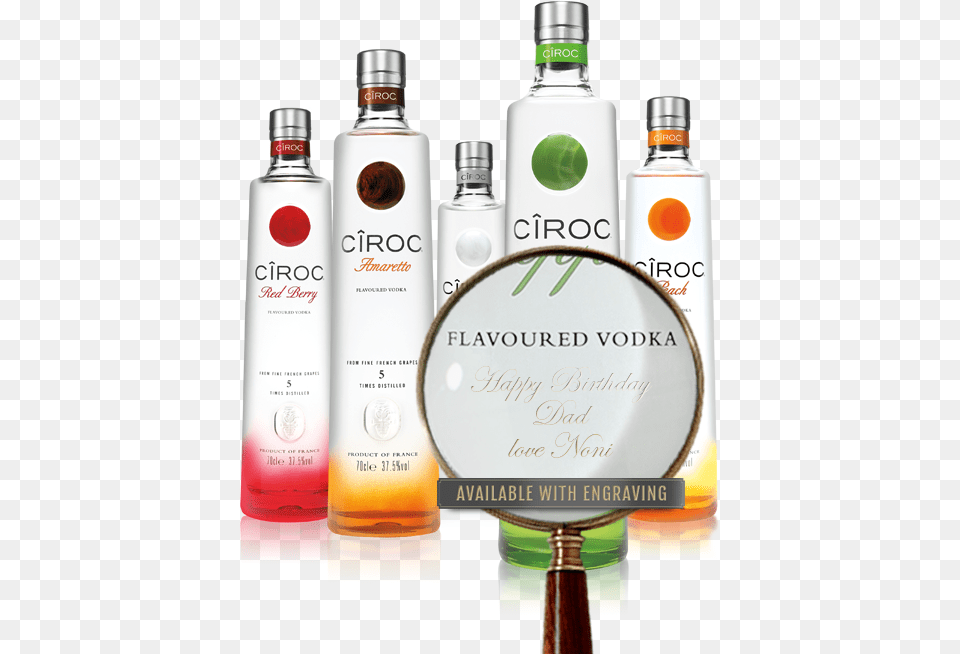 Available With Engraving Ciroc Amaretto Flavoured Vodka, Alcohol, Beverage, Liquor, Gin Free Transparent Png