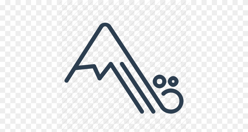 Avalanche Danger Disaster Mountain Natural Snow Snow Slide Icon Free Png