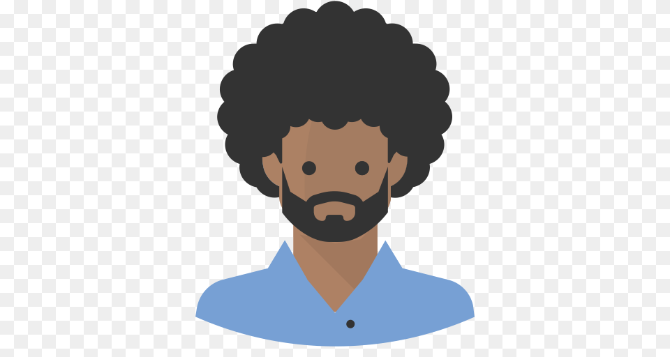 Avatar Afro Black Man Beard Afro Avatar Icon With And Vector, Portrait, Photography, Face, Head Png Image