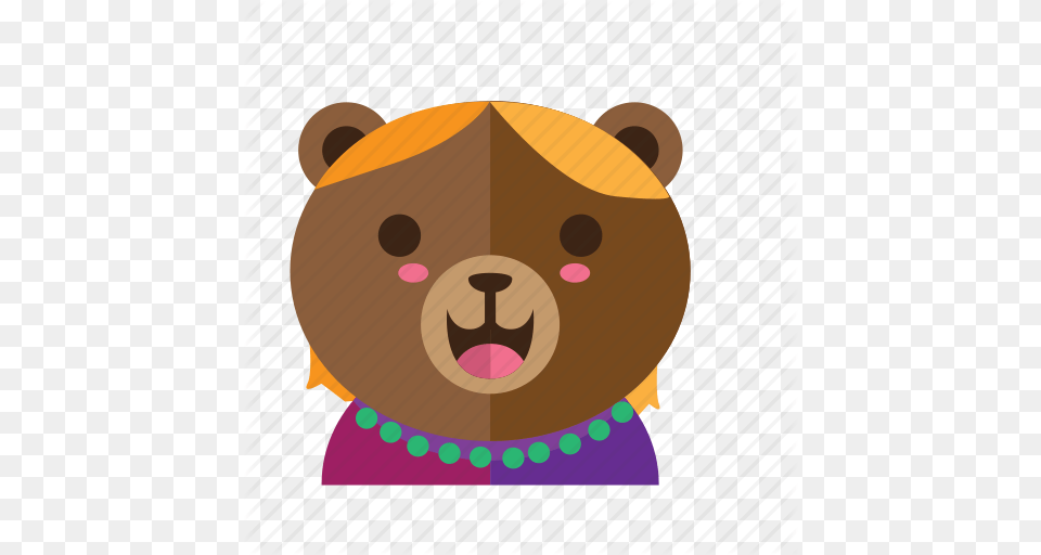 Avatar Bear Cute Fun Smile Style Icon, Animal, Brown Bear, Mammal, Wildlife Free Png Download