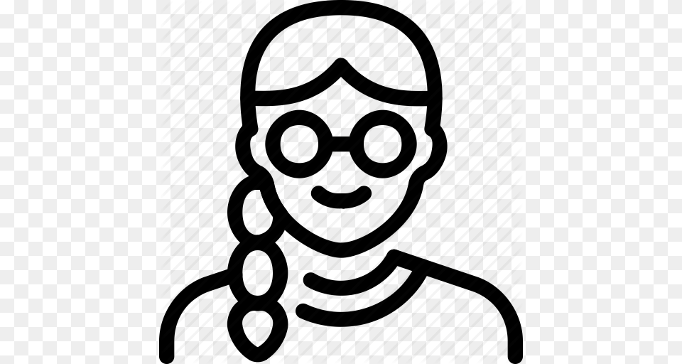Avatar Braid Braided Crewneck Female Geek Girl Glasses, Accessories Free Transparent Png