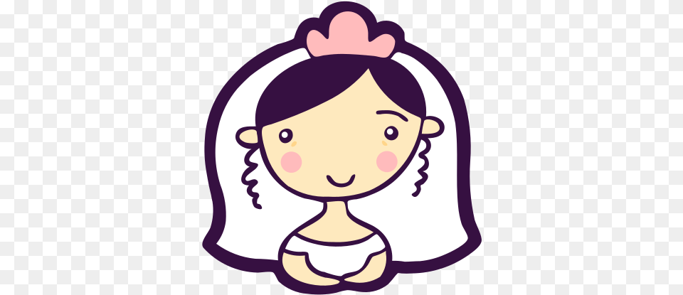 Avatar Bride Face Heart Love Girly, Baby, Person, Head, Cartoon Png Image