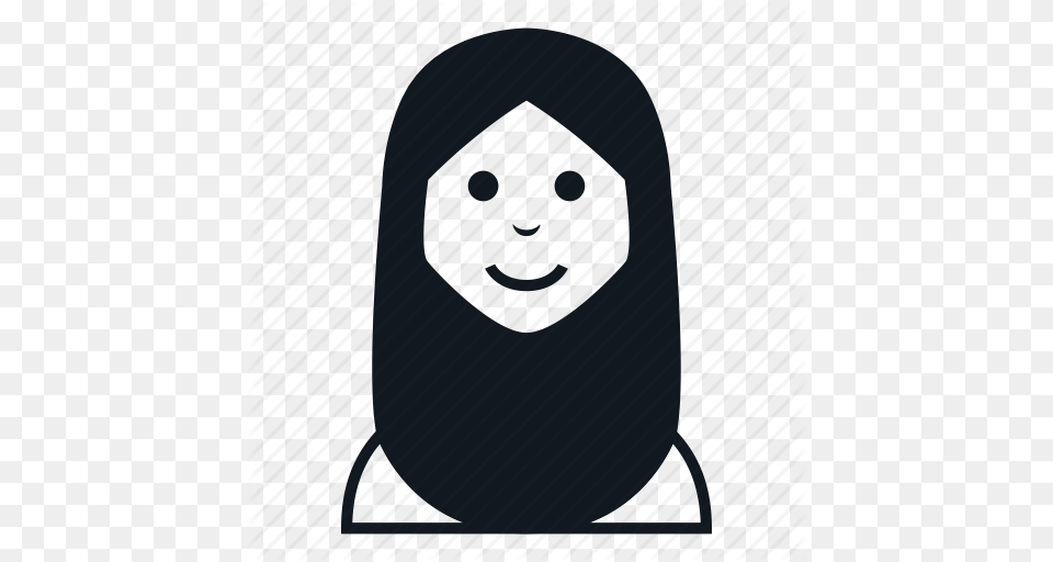Avatar Character Hijab Muslim People Smile Woman Icon, Bag, Clothing, Hood Png