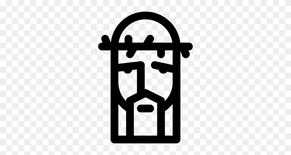 Avatar Christ Face Jesus Religion Icon, Gray Free Png