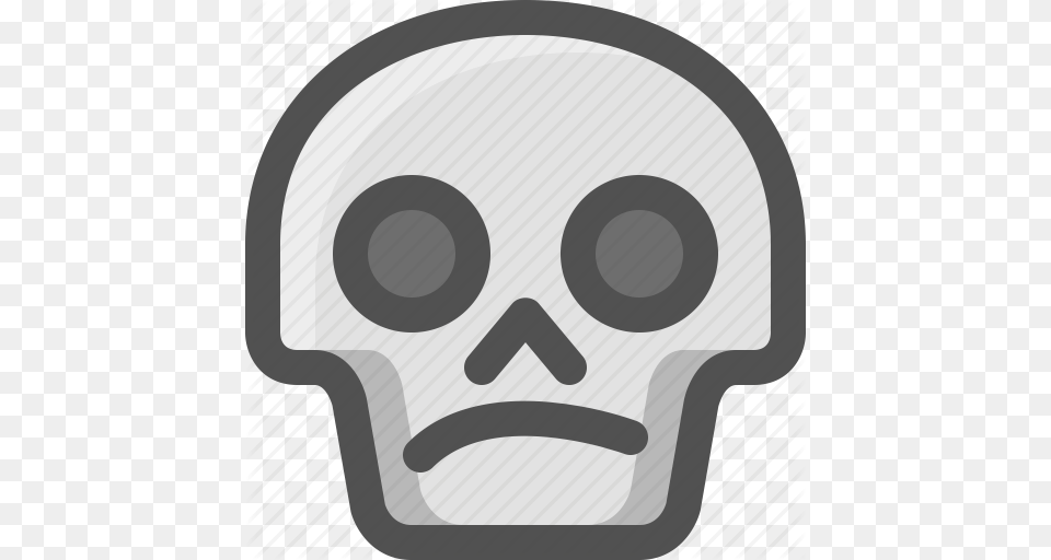 Avatar Confused Death Emoji Face Skull Smiley Icon, Disk Free Png Download